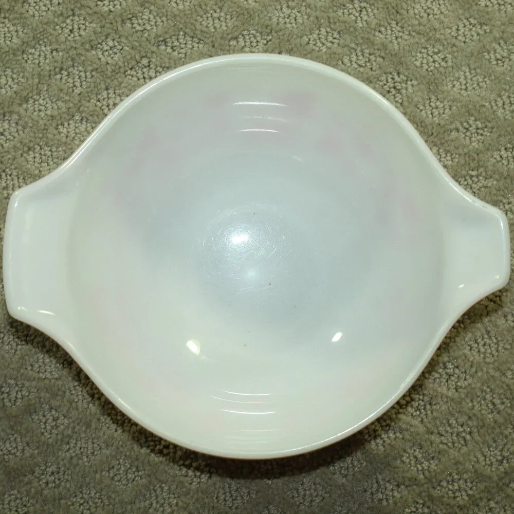 Vtg Pyrex Gooseberry Pink White Cinderella Nesting Mixing Bowl #442 2.5 Qt